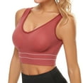 thumbnail image 2 of Aayomet Underwear Breasted Exercice 2PC Taille Yoga Preuve Plus Bra Fitness Femmes Nées Primitive (Rouge, XXXL), 2 of 4