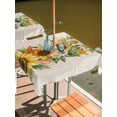 thumbnail image 2 of Square Outdoor Tablecloth with Umbrella Hole Sunflower Outside Table Cloth Waterproof Patio Table Cover Yellow Summer Floral Pastoral Rustic Zipper Tablecloths for Picnic Party Camping 54x54 Inch, 2 of 8