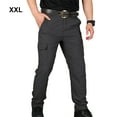 thumbnail image 4 of Qarigey Pantalones Cargo de secado rápido para hombre, impermeables, de fondo largo, de gran tamaño, transpirables, para senderismo, Prendas para la parte inferior del cuerpo Negro XXL, 4 of 6