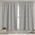 thumbnail image 2 of Ambesonne Modern Valance & Curtain, Geometric Maze, 55"x30", White and Army Green, 2 of 6