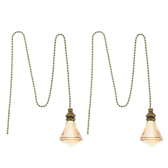 Raindrops 2Pcs Ceiling Fan Pull Chain for Easy Installation Golden Bead Chain 10.6X1.4X1.4in
