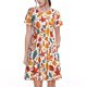 thumbnail image 1 of Balery Autumn Leaves Vestidos sueltos de manga corta para mujer, vestidos de verano 2025, vestidos casuales de corte A con vuelo., 1 of 6