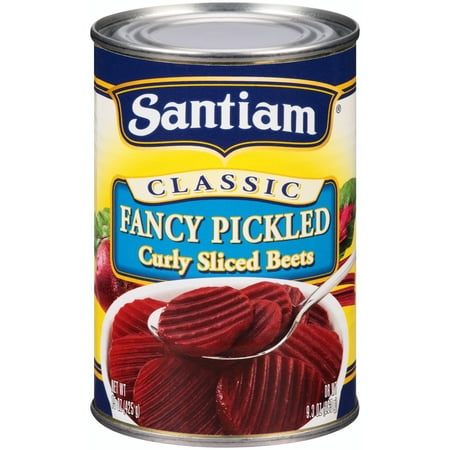 (6 Pack) Santiam Classic Fancy Pickled Curly Sliced Beets, 15