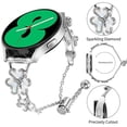 thumbnail image 4 of Metal Band For Samsung Galaxy Watch4 Classic 42mm 44mm Heart Clover Decor Watch Strap - Silver, 4 of 5