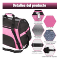 thumbnail image 3 of Bolsa De Viaje Portátil Para Mascotas Para Animales Rosa, 3 of 4