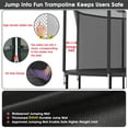 thumbnail image 3 of Jump Into Fun Trampoline 16 15 14 12FT for 9-10 Kids/ 4-5 Adults, Trampoline with Slide, Enclosure, Basketball Hoop, LED Light and More, 1500LBS Heavy Duty Galvanized Outdoor Trampoline for Family, 3 of 7
