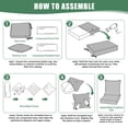 thumbnail image 7 of Ottowood Outdoor Deep Seat Cushions Set of 2, 24x24x4 Water-Repellent Patio Cushions, Dark Grey, 7 of 7
