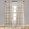 thumbnail image 4 of Ambesonne Plaid Curtains, Neutral Tartan Ornament Motif, Pair of 28"x84", Warm Taupe Blush White, 4 of 4