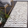thumbnail image 2 of SAFAVIEH Studio Leather Scott Geometric Runner Rug, Black/Grey, 2'3" x 9', 2 of 8