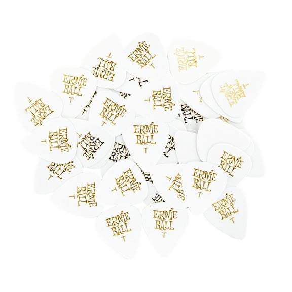 Ernie Ball Thin White Cellulose Picks, bag of 144