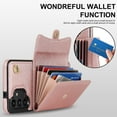 thumbnail image 3 of Dteck for Samsung Galaxy S22 Ultra Wallet Case, PU Leather Case with Card Holder Crossbody Lanyard Wrist Strap, RFID Blocking Protective Case for Samsung Galaxy S22 Ultra 5G,Rosegold, 3 of 9