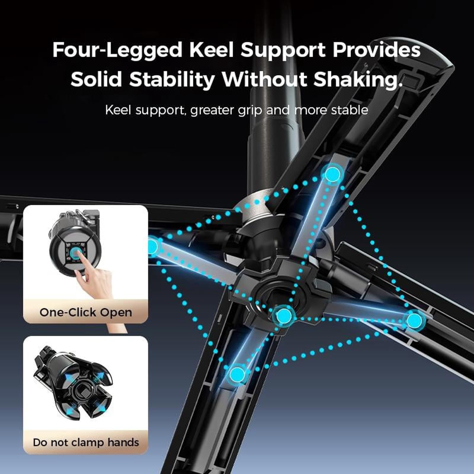 2026 4-in-1 Magnetic Selfie Stick with 360° Rotating Tripod and Wireless Remote—Portable for Travel
