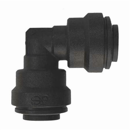 Push-Fit Elbow Fitting 1/4 in Tube Size Polypropylene Black 10 PK PP0308E