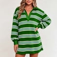 thumbnail image 2 of Tqcoqu Women's Striped Sweatshirt Dress Long Sleeve V Neck Oversized Pullover Sweatshirt Fall Outfits, 2 of 10