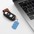 thumbnail image 6 of Goofa Blue Fish Printed Rectangular Metal Keychain Bag Charm Floral Charm for Purse Keys Metal Keyring Gift for Women Accessories, 6 of 7