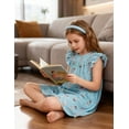 thumbnail image 3 of Oudiya Girls Nightgown Ruffle Short Sleeve Princess Pajama Cute Soft Sleepwear for Kids 3-14Y, 3 of 5