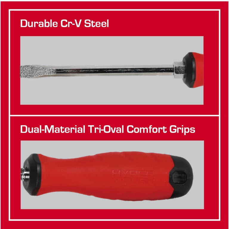 Hyper Tough 2-Piece Demolition Screwdrivers with Wrench Ready Hex