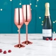thumbnail image 4 of Flûtes à Champagne, Ensemble de 2, Coupes à Champagne en Acier Inoxydable Incassables pour Usage Intérieur et Extérieur, 4 of 5