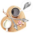 thumbnail image 5 of Juego de 2 cucharas decorativas de precisión para dibujo culinario, herramientas especiales culinarias de acero inoxidable para decorar platos, 5 of 5