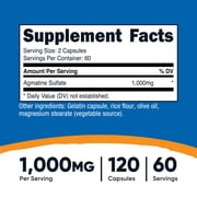 Nutricost Agmatine Sulfate 1000mg, 120 Capsules (500mg Per Capsule) Supplement