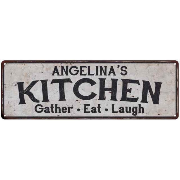 ANGELINA's Kitchen Rustic Chic Decor Gift 6x18 Sign 106180051885