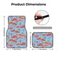 thumbnail image 5 of Fotbe Flamingo Juego de 4 Tapetes para Auto con Estampado – Alfombrillas de Goma Reforzada, Diseño Antideslizante, Protección para Todo el Año – Vehículos, Autos, Camionetas y SUVs, 5 of 7