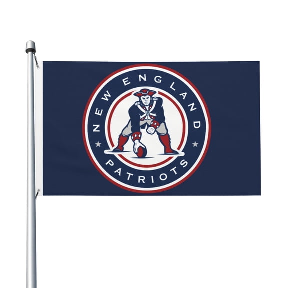 New England Football Team 3x5 FT Double-Sided Flag (Pole Not Included), Quick-Drying for Lawn, Balcony & Party Decor 35Flag-119