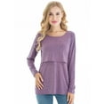 thumbnail image 6 of Bearsland Female Long Sleeve Maternity Nursing Top Breastfeeding Shirts 3-Pack, 6 of 6