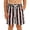 Brown, variant on Athletic Shorts for Boys, Two-Tone Stripe Printed Lightweight Breathable Gym Workout Shorts, Running Basketball Performance