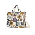 thumbnail image 7 of FORMRS Womens Corduroy Tote Bag Crossbody Shoulder Handbag with Pocket, Colorful Floral, 7 of 7