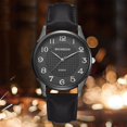 thumbnail image 2 of Reloj de pulsera Reloj de moda Reloj de cuarzo Reloj de ocio (marco negro, esfera negra grande), 2 of 3
