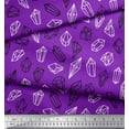 thumbnail image 2 of Soimoi Purple Rayon Fabric Crystal Stone Geometric Decor Fabric Printed Yard 42 Inch Wide, 2 of 3