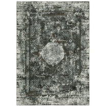 Oriental Weavers Gemini Area Rug - 090O2 - 2'3" x 7'6" - in Charcoal/ Grey - Modern Style, Stain Resistant, Family and Pet Friendly , Entryway, Hallway Runner Rug