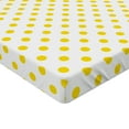 thumbnail image 2 of Ambesonne Retro Fitted Sheet, Picnic Yellow Spots, King Size, Yellow and White, 2 of 3