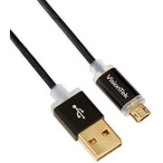 VisionTek 900864 Micro USB to USB Smart LED 1m Cable, White