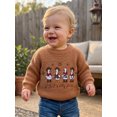 thumbnail image 5 of RUINIXCW Toddler Baby Girl Boy Silly Goose Sweater Outfit Newborn Infant Fall Winter Knit Sweaters Kids Goose Embroidery Long Sleeve Jumper Pullovers, 5 of 10