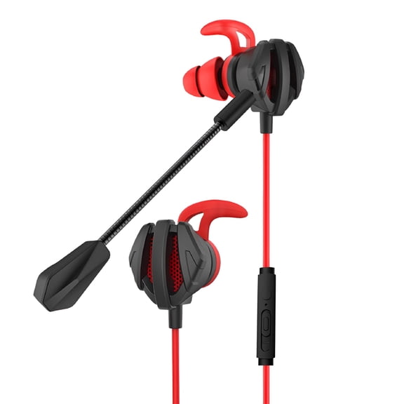 GJX 2026 New Wired Gaming Headset In-Ear Earphones Noise Cancelling Stereo Game Earbud with Microphone for Cellphones Pc Laptop