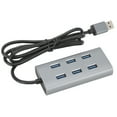thumbnail image 4 of Hub USB 3.0 de 7 puertos y 5 Gbps, adaptador portátil de aleación de aluminio para PC y portátil, 4 of 12