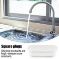 thumbnail image 6 of 1-10PCS Sink Hole Overflow Covers Square Silicone Sealing Plugs Wash Basin Overflow Rings Drain Cap Kitchen Bathroom Accessories, 6 of 10