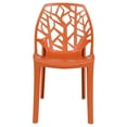 thumbnail image 2 of Modern Dining Chair - Lightweight Plastic Indoor Outdoor Seat - Stackable Design, 2 of 8