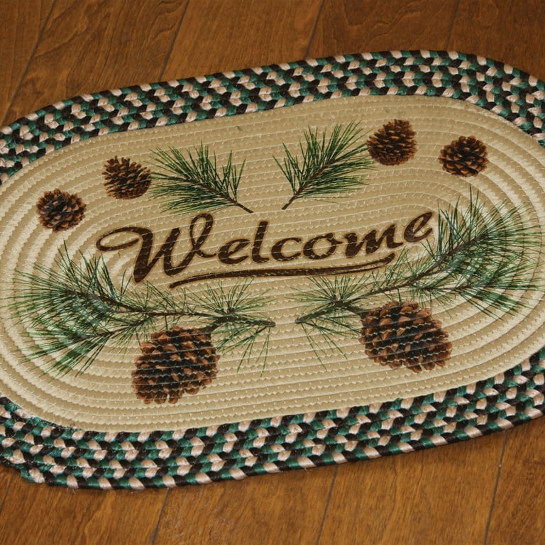 River's Edge 2523 Braided Rug 26-inch Oval - Pine Cone