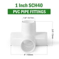 thumbnail image 2 of Accesorios de tubería de PVC Zernmiarder SCH40 de 4 vías, 1 pulgada, 12 piezas, 2 of 8