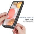thumbnail image 6 of Tarise for Samsung Galaxy A42 5G Phone Case with Screen Protector, Shockproof Soft TPU Bumper Rugged Clear Hard PC Back Shell Anti-Scratch All-inclusive Case Cover for Samsung A42 5G 6.6", Red, 6 of 6