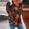 thumbnail image 1 of 2023 Chandail en Molleton de Mode pour Femmes 50 % de Rabais Liquidation Mode Imprimé T-shirt Ample Manches Longues Blouse Col Rond Hauts Décontractés Chandail en Molleton, 1 of 5
