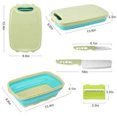 thumbnail image 3 of SMihono Kitchen Organizers and Storage Multifunctional Folding Chopping Board Set Telescopic Basket Wire Planer Creative Chopping Board 9-piece Set Combination Chopping Board Kitchen Gadgets Must Have 2023, 3 of 3