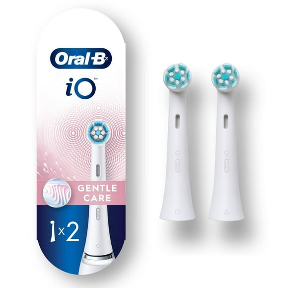 Oral-B iO Gentle Care Replacement Brush Heads, White, White, 2 Count