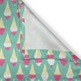 thumbnail image 4 of Ambesonne Cream and White Valance Pack of 2, Ice Cream Topping, 42"X18", Seafoam Cream and Pink, 4 of 5