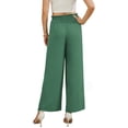 thumbnail image 3 of Uvplove Women High Waisted Palazzo Pants Wide Leg Casual Flowy Tie Knot Trousers with Pockets aqua sea-m, 3 of 6