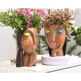 thumbnail image 4 of Quoowiit Face Planter Pots with Drainage,Head Planter Pots for Indoor Plants Funny Succulent Planter Decorative, 4 of 8