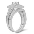 thumbnail image 2 of Dazzlingrock Collection 1.10 Carat (ctw) 14K Round White Diamond Ladies Bridal Halo Engagement Ring Set, White Gold, Size 9.5, 2 of 4